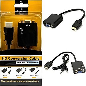 CABO CONVERSOR HDMI PARA VGA