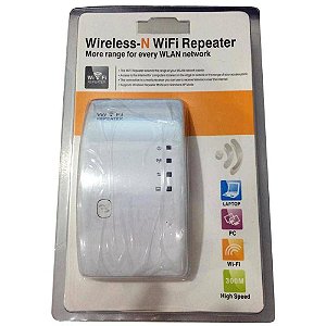 REPETIDOR WIFI 300MPBS FUNÇÃO WPS MEIA LUA