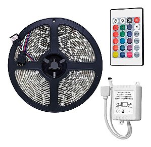 FITA LED RGB COM FONTE E CONTROLE