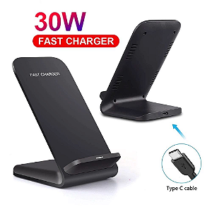 Carregador Inteligente Wireless Charge 30W Indução 30W