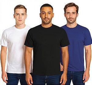 Camisetas Algodão 94% Com Elastano 6% - Fio 30/1 - LISAS, GOLA REDONDA