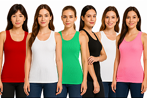 Regata Nadador Feminina 100% Algodão