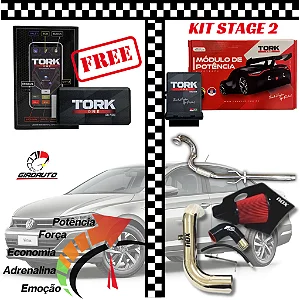 Kit Stage 2 + Piggyback + Downpipe + Kit Intake + Gas Pedal instalado