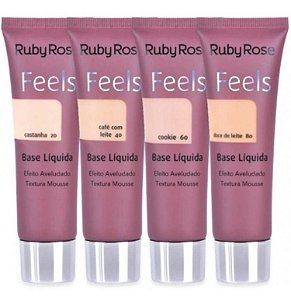Base Líquida Feels Efeito Aveludado HB-8053 Grupo 2 Ruby Rose- PROMOÇÃO