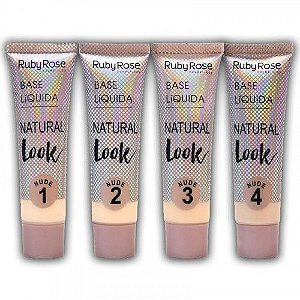 Base Líquida Natural - Look Nude - HB8051/1- Ruby Rose - PROMOÇÃO