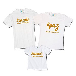 Kit Família Hashtags de Ano Novo