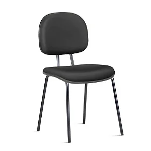 Cadeira Fixa de Escritório 4 Pés Palito Estofada