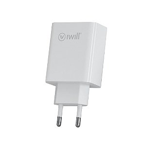 Adaptador GaN 30W 1 USB e 1 USB-C PD