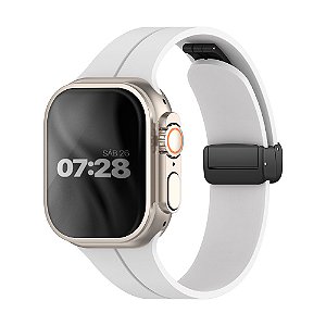 Pulseira Silicone Lock Branca