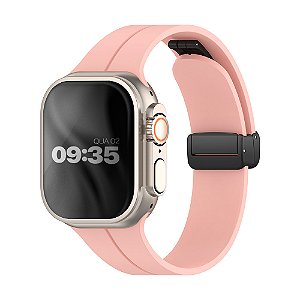 Pulseira Silicone Lock Rose