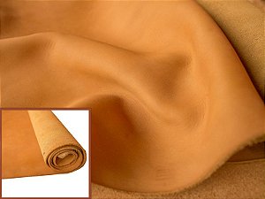 Rolos de Vaqueta Semicromo Natural - Cor: Amarelo Queimado - 1.2-1.8 mm