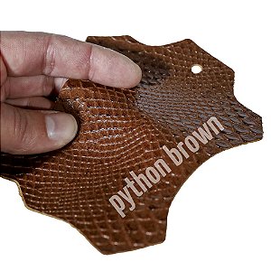 Couro Cobra (Estampa Python) - Cor: Brown - 1.0/1.2 mm