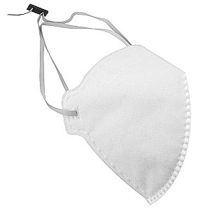 Máscara Descartável M.F.Q PFF2S Proteção Pessoal Clip Branco
