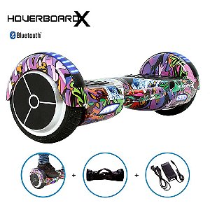 Hoverboard Skate Elétrico 6,5" Hip Hop Rosa Barato Bluetooth