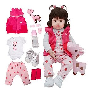 Boneca Baby Infantil Menina Reborn de Pano Em Promocao