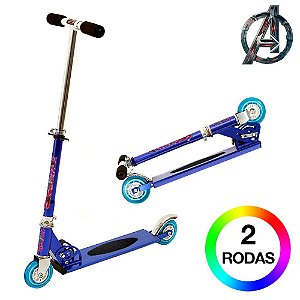 Patinete Homem Aranha 2 Rodas Infantil Azul de Alumínio