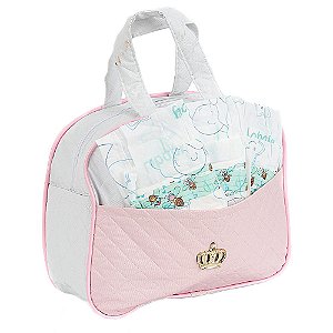 Bolsa Maternidade Enxoval 03 Fraldas Rosa Bebê Reborn Luxo