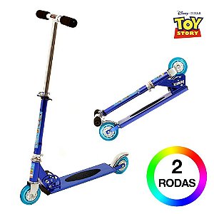 Patinete Toy Story Pixar 2 Rodas Infantil Azul de Alumínio