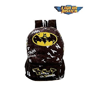 Mochila Escolar Bolsa do Batman Reforçada Preta De Costas