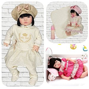 Boneca Bebe Isabela Rosa De Menina Com Roupa De Luxo Morena - Cegonha  Reborn Dolls - Boneca Reborn - Magazine Luiza