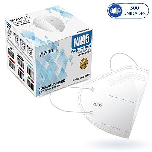 500 Máscaras KN95 Branca Descartáveis WWDoll Cinco Camadas 9