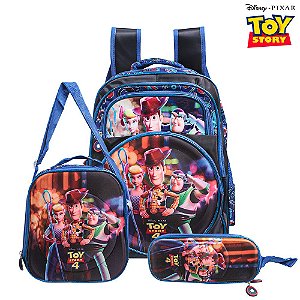 Mochila Escolar Toy Story Disney Costas Kit Lancheira+Estojo