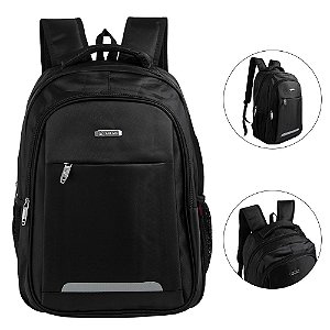 Mochila Executiva Multifuncional Preta P Notebook Resistente