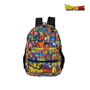 Mochila Escolar Bolsa Dragon Ball Goku Super Preta Costas