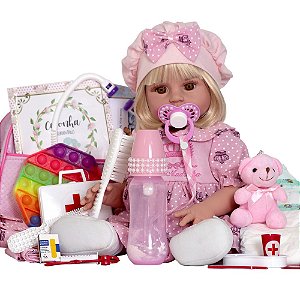 Boneca Baby Grande com Roupa de Fada Madrinha Realista - USA Magazine