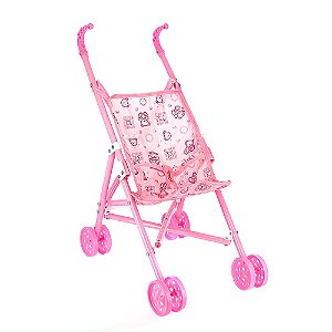 Carrinho de Boneca Infantil para Meninas Dobrável com Cinto