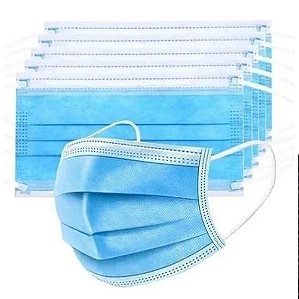 Máscara Descartável Tripla Camada C/ Elástico E Clipe nasal