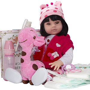 Boneca Bebê Reborn Carol Corpo Inteiro Silicone P/ Dar Banho :  : Brinquedos e Jogos