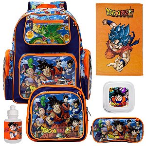 Mochila Masculina Infantil Dragon Ball Costas com Acessórios