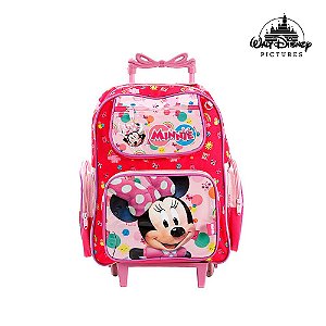 Mochila Escolar Infantil Minnie Mouse Disney De Rodinha