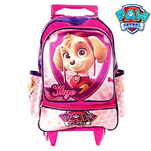 Mochila Escolar Patrulha Canina Skye Infantil Com Rodinhas