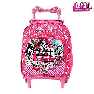 Kit Mochila Escolar Infantil Lol Surprise Com Rodinhas
