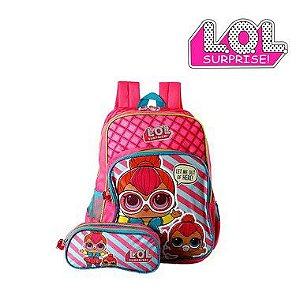 Kit Mochila Infantil Escolar Lol Surprise De Costas