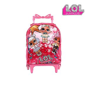 Mochila Escolar Infantil Lol Surprise Com Rodinha