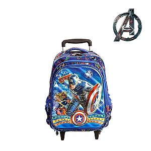 Mochila Infantil Escolar Guerra Civil Capitão America 3D