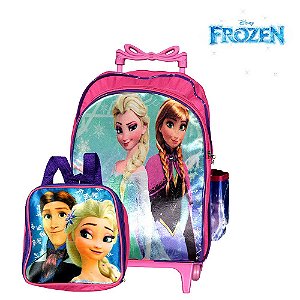 Mochila Infantil Escolar Frozen Com Rodinhas