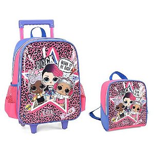 Kit Mochila Infantil Escolar Lol Surprise Com Rodinhas