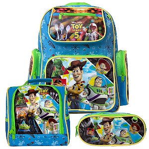Mochila Masculina Infantil Toy Story 5 Lancheira Estojo