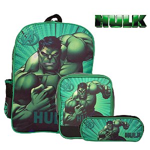 Mochila Masculina Infantil Escolar Herói Incrivel Hulk