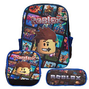 Mochila Roblox Skin Ninja Costas Lancheira Estojo Kit no Shoptime