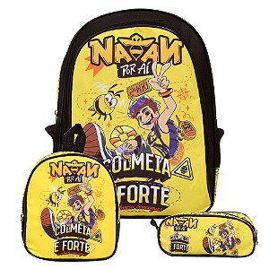 Mochila Masculina Escolar Natan Por Ai Costas + Lancheira