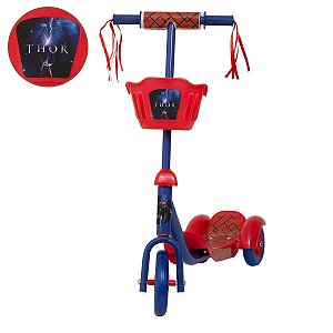 Patinete Infantil 3 Rodas Masculino Thor Radical Regulável
