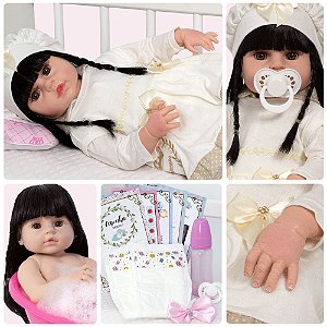 Boneca Bebê Reborn Muito Linda Vermelha Morena ários Itens - ShopJJ -  Brinquedos, Bebe Reborn e Utilidades