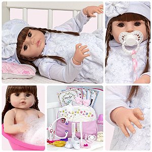 Boneca Bebe Reborn Original Recem Nascido Enxoval Linda