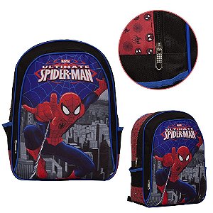 Mochila Infantil Masculina De Costas Homem Aranha Tam G