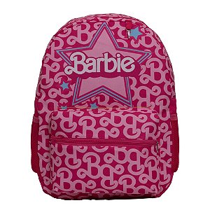 Mochila Infantil Feminina Grande Barbie Costas Juvenil Rosa